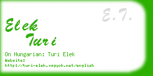 elek turi business card
